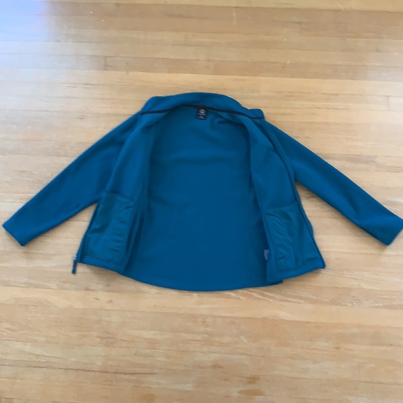 Lands’ End Teal Color Fleece Fall Facket Zipper- Like New - Ladies Large 14-16 - Picture 10 of 15